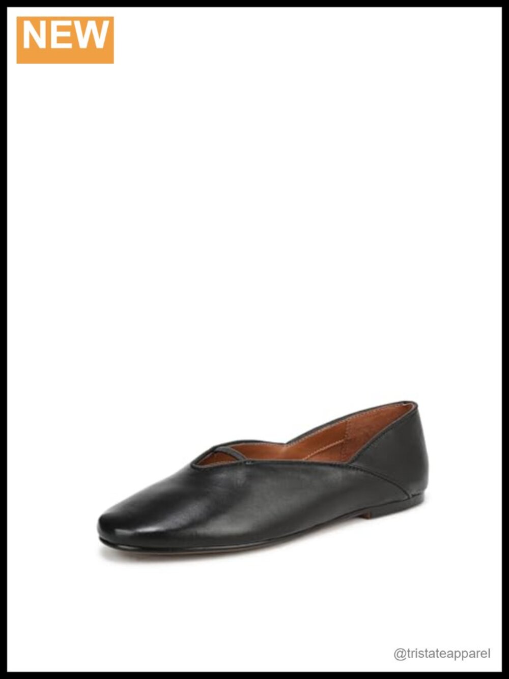 Leather Slip On Flats Round Toe Casual Walking Shoes
